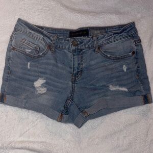 Aeropostale Distressed Blue Jean Shorts